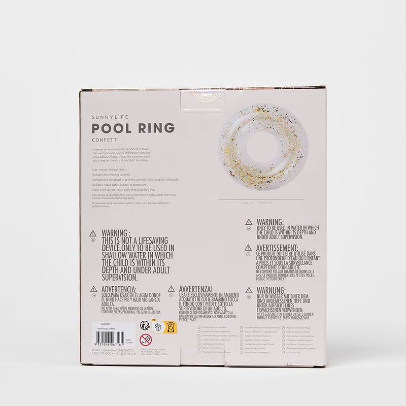 Confetti Multi Tube Pool Ring