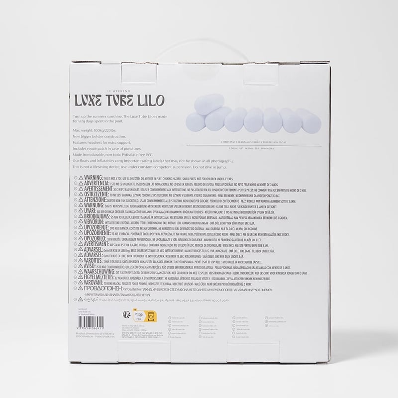 Le Weekend White Luxe Tube Lilo