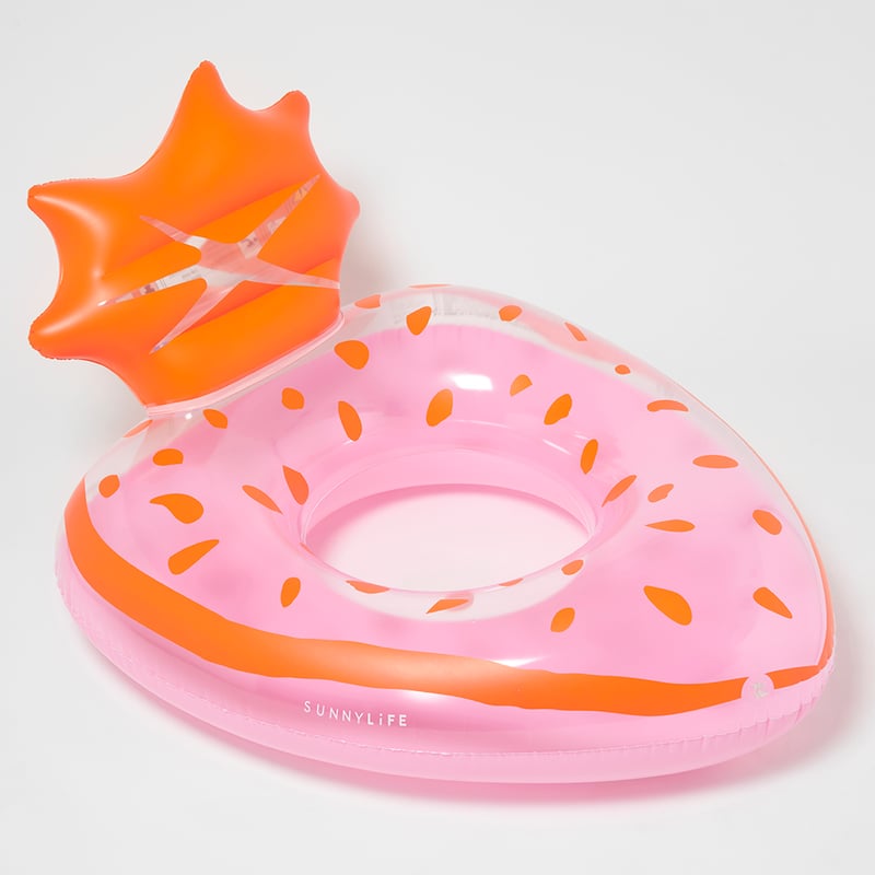 Strawberry Pink Luxe Tube Pool Ring