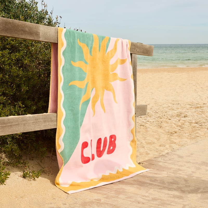Luxe Velour Soleil Club Beach Towel