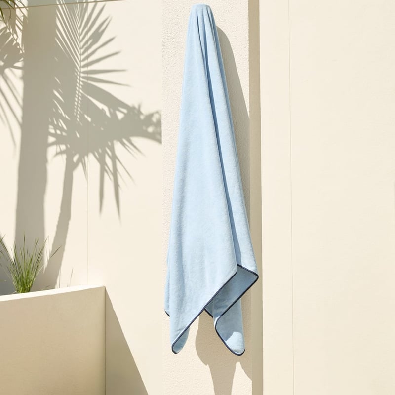 Chambray Blue Quick Dry Microfibre Beach Towel