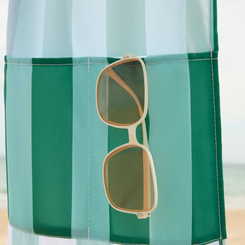 Green Stripe Beach Cabana
