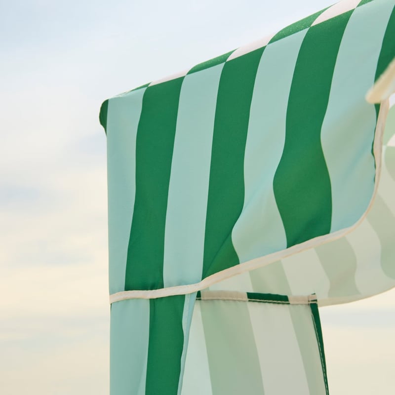 Green Stripe Beach Cabana