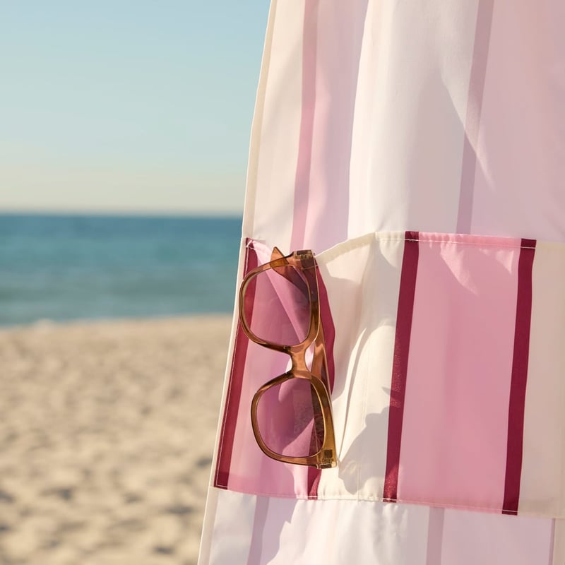 Pinks Stripe Beach Cabana