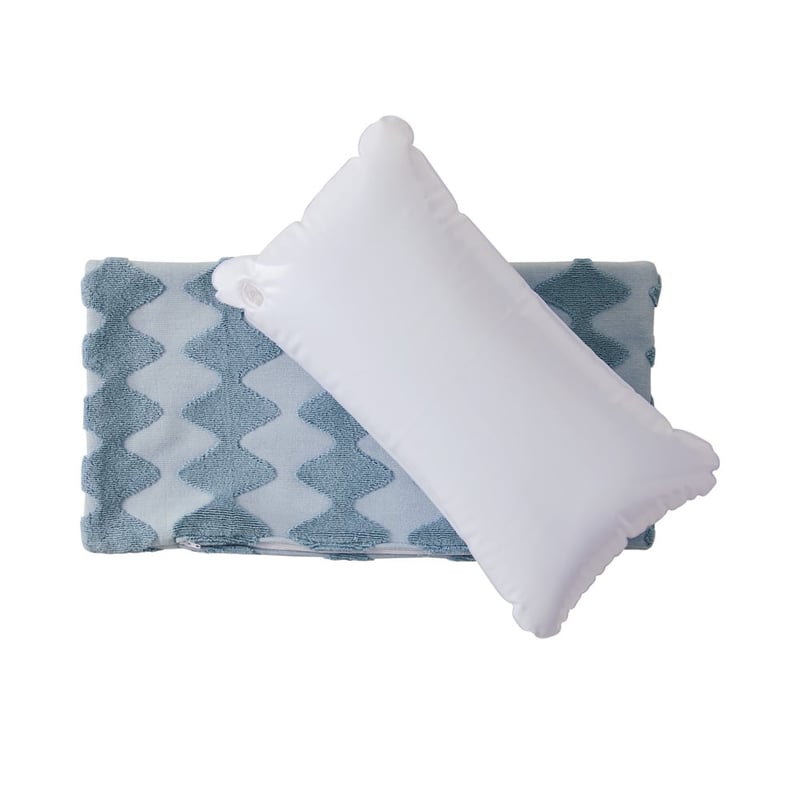 Chambray Blue Inflatable Beach Pillow