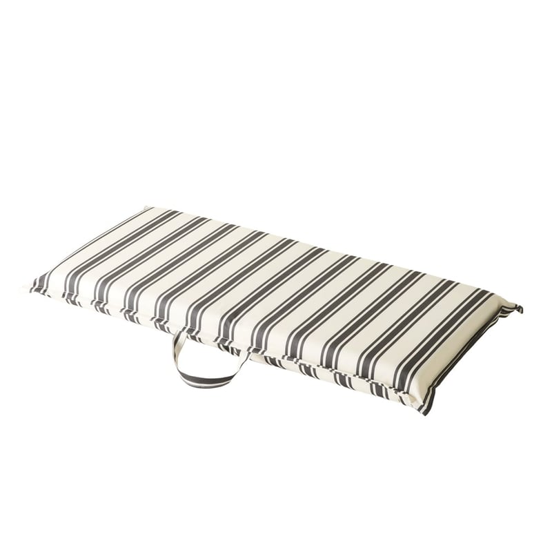 Black Stripe Padded Canvas Beach Chair