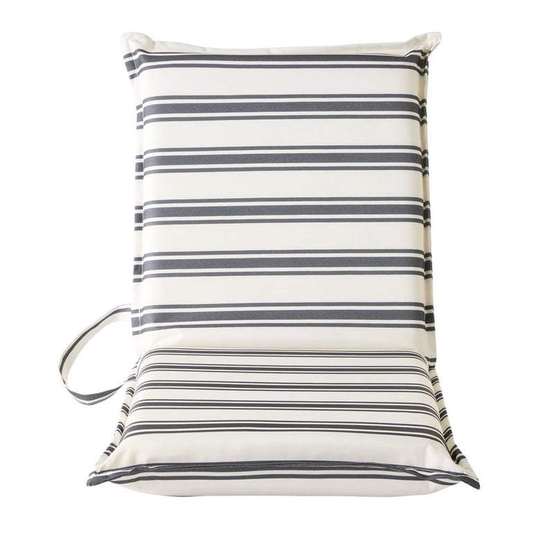 Black Stripe Padded Canvas Beach Chair