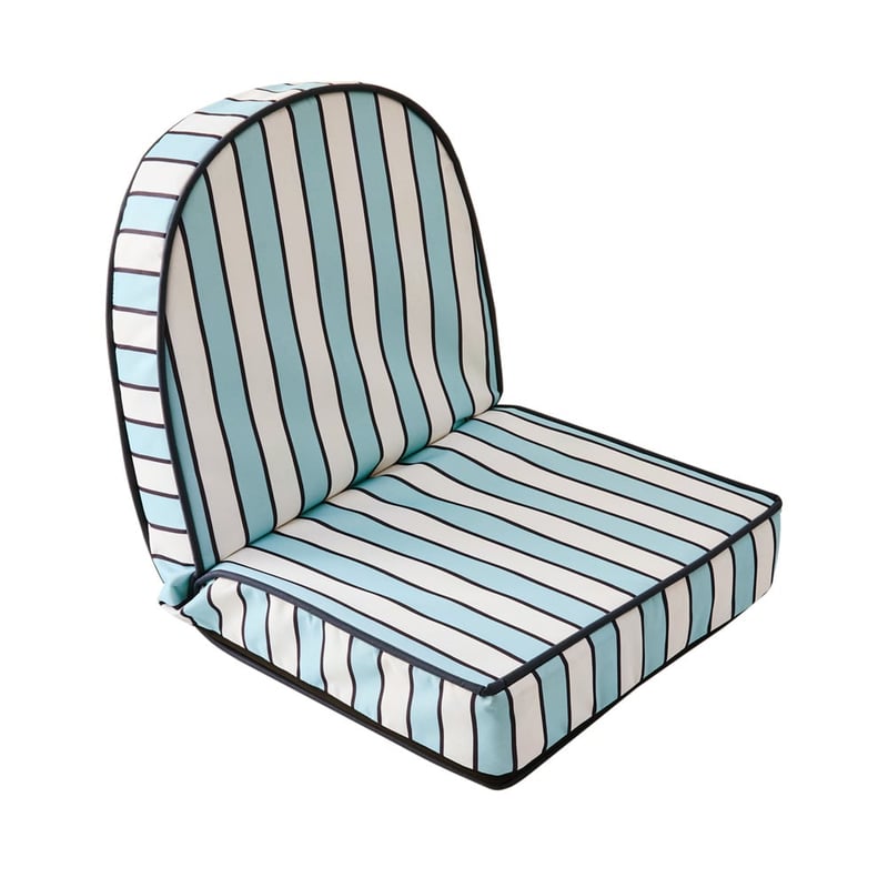 Blues Stripe Padded Canvas Beach Chair