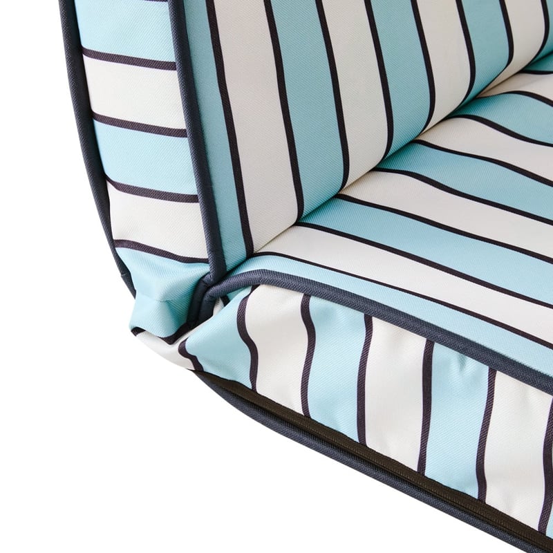 Blues Stripe Padded Canvas Beach Chair