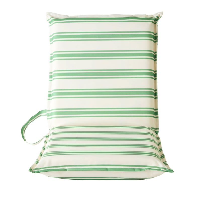 Green Stripe Padded Canvas Beach Chair