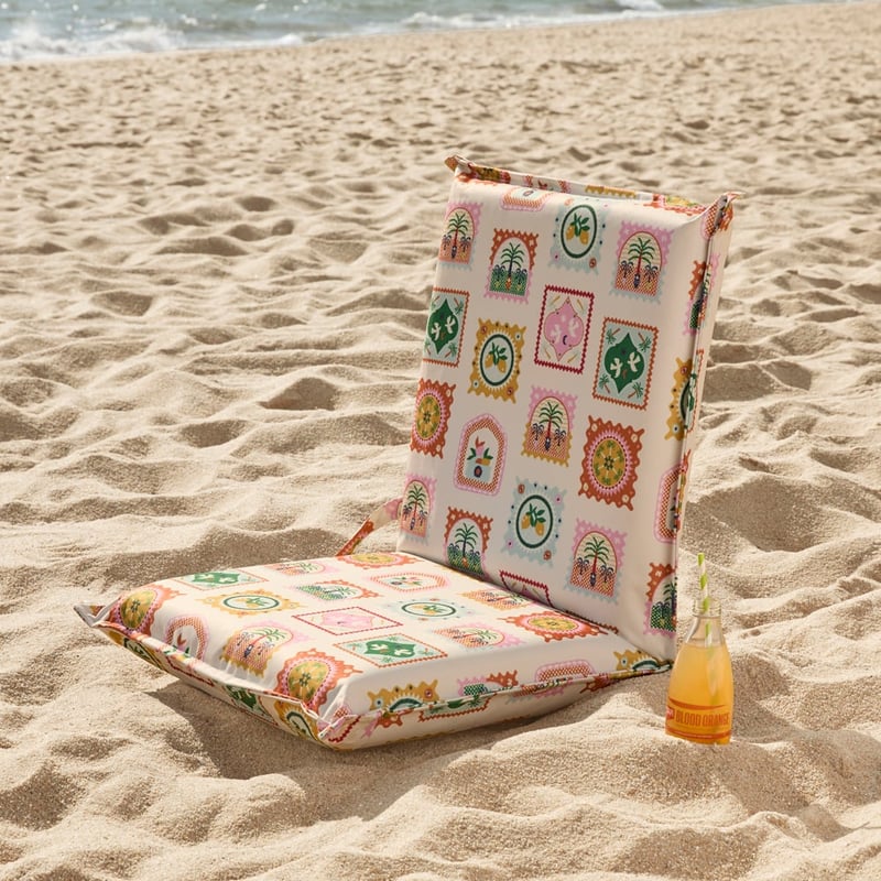 Holiday Stamp Multi Padded Canvas Beach Chair
