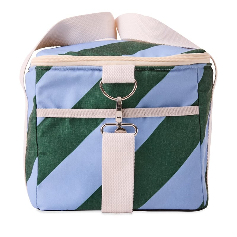 Small Forest & Chambray Stripe Beach Cooler Bag