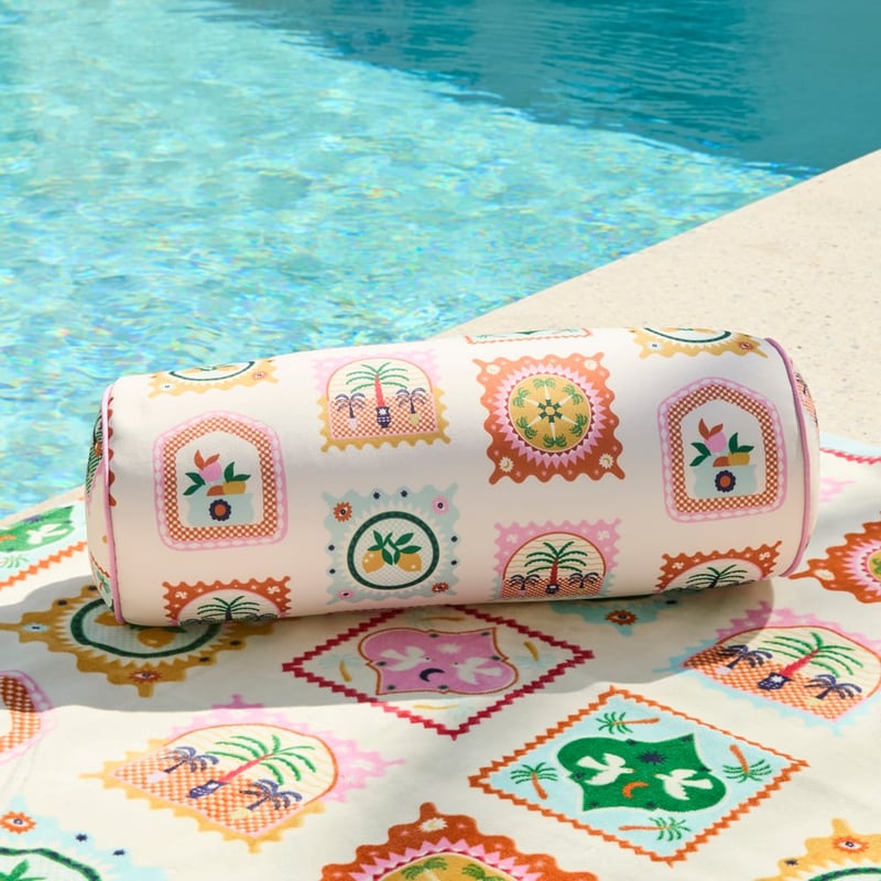 Holiday Stamp Multi Cylinder Beach Pillow