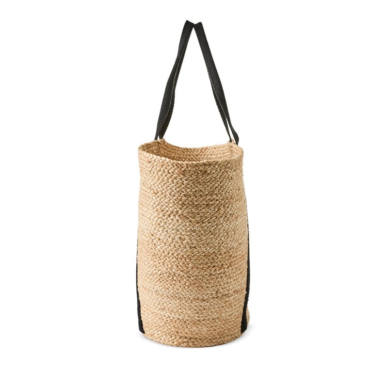 Jute Natural & Black Beach Bag