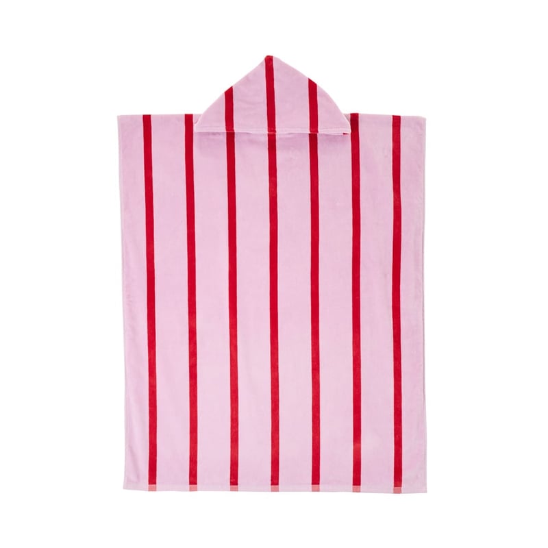 Velour Orchid Stripe Hooded Beach Towel