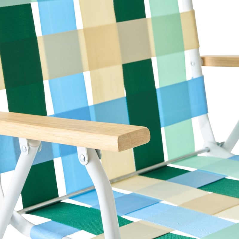 Green Multi Strap Woven Beach Chair
