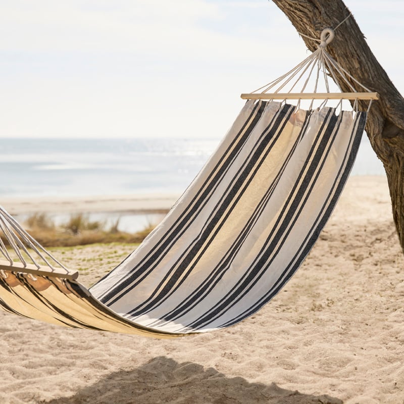 Black Stripe Beach Hammock