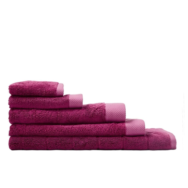Navara Magenta Solid Bamboo Cotton Towel Range