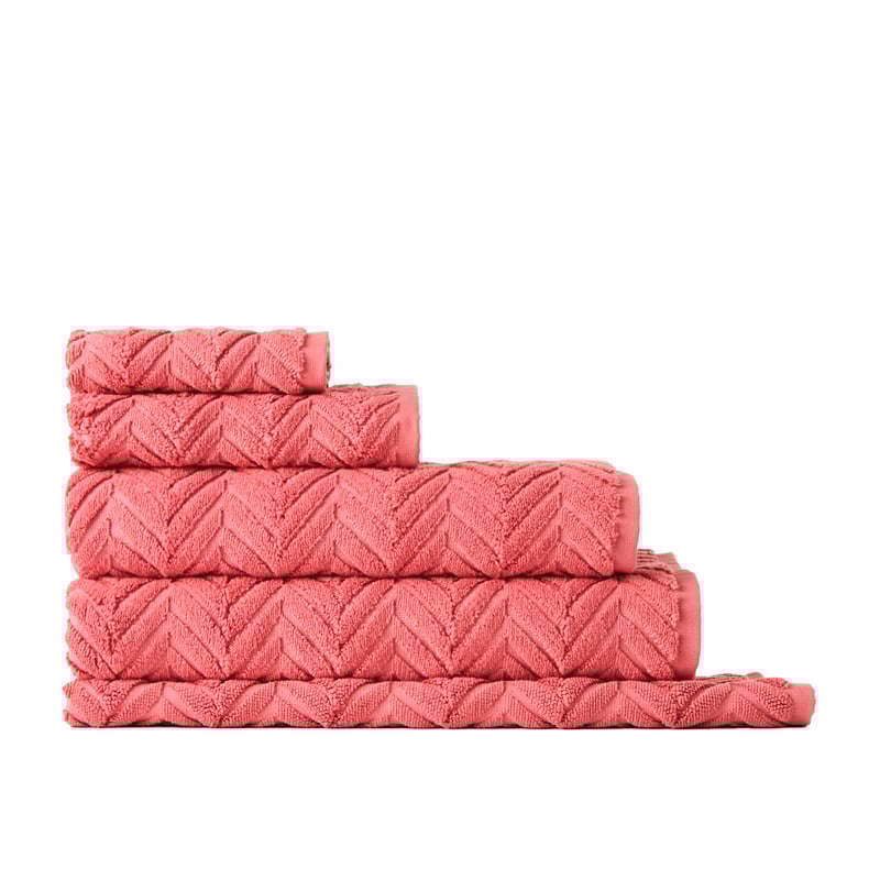 Mimosa Textured Strawberry Marle Towel Range