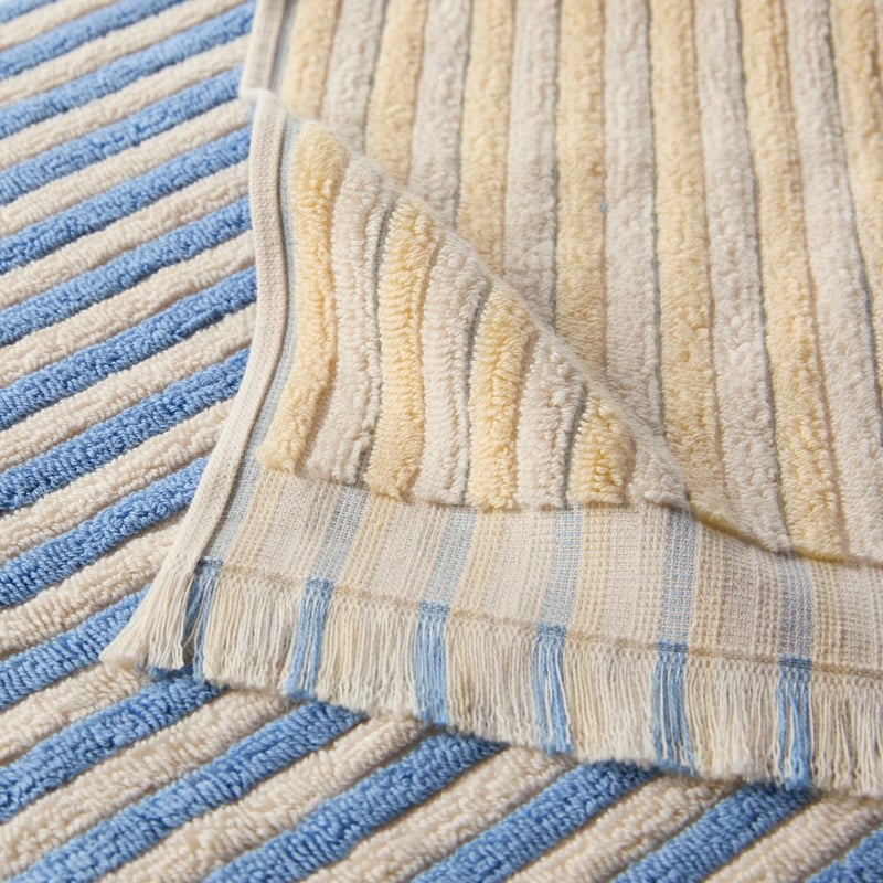 European Sophia Chambray Blue & Corn Turkish Cotton Towel Range