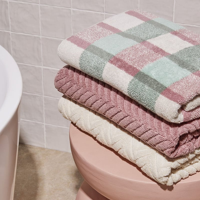 Wentworth Seafoam Multi Check Towel Range