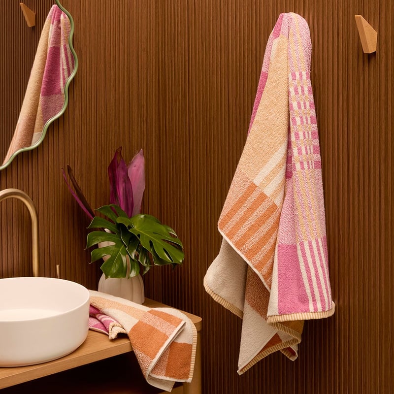 Fletcher Check Boysenberry Multi Towel Range