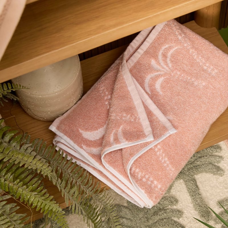 Juliet Palm Tree Earth Marle Towel Range