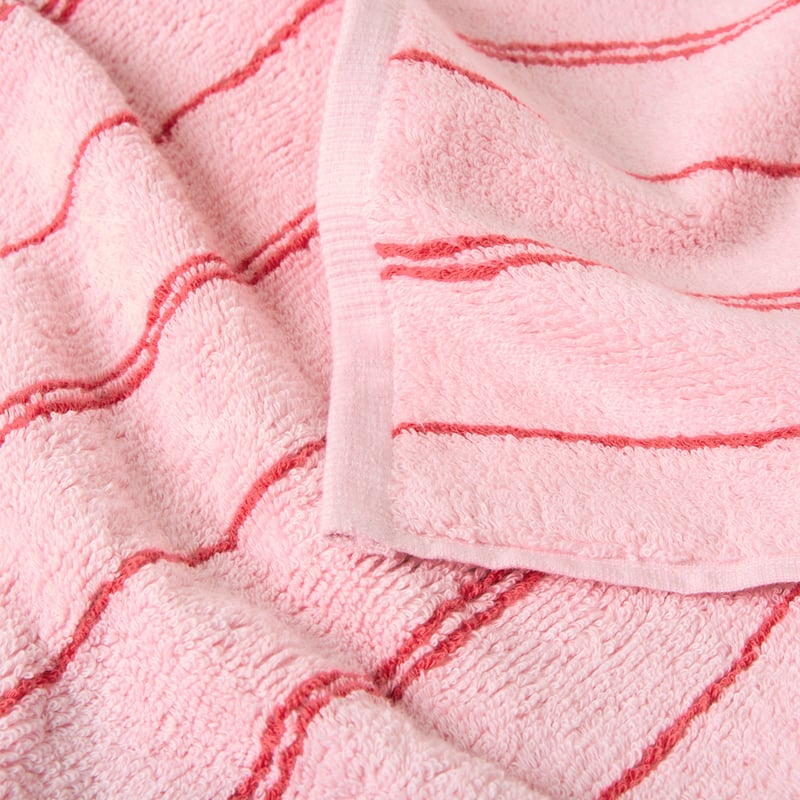 Hudson Candy Pink & Strawberry Stripe Towel Range