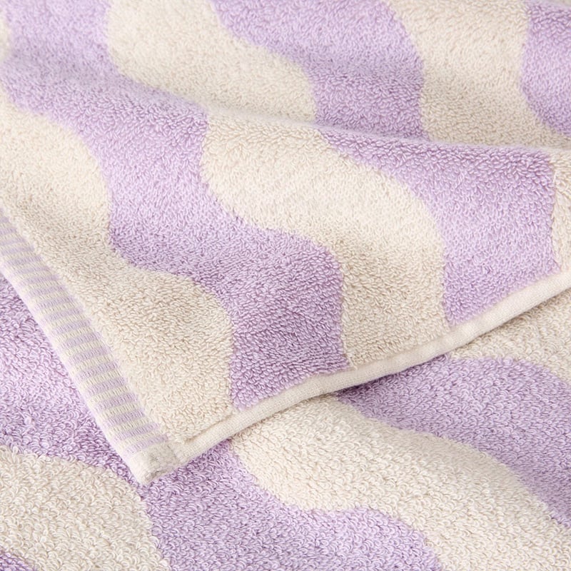 Wave Lilac Towel Range