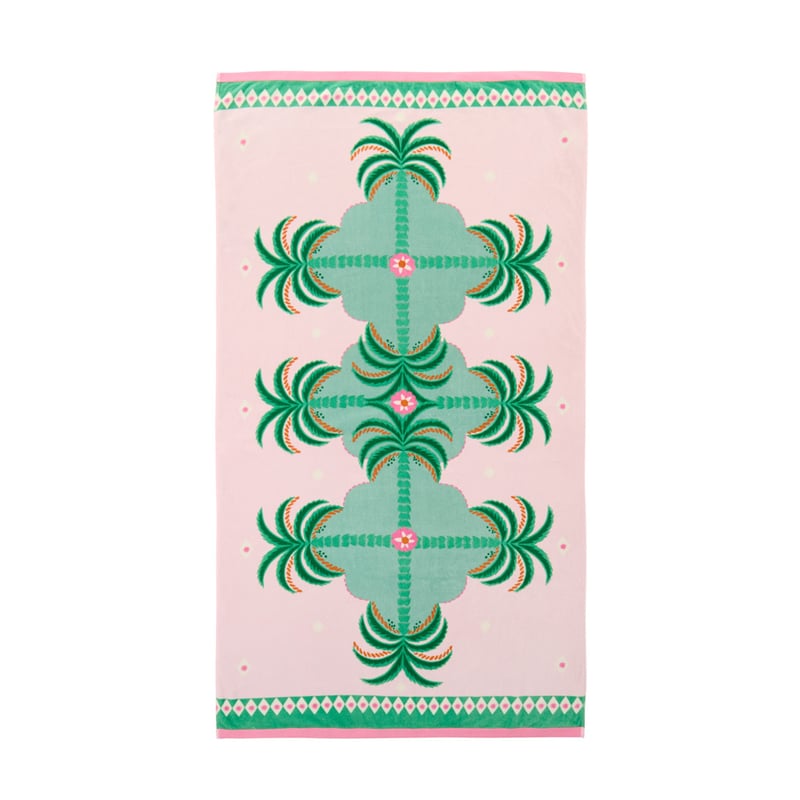 Luxe Velour Mirrored Palm Beach Towel