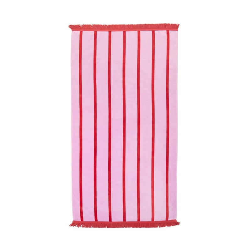 Luxe Velour Orchid Stripe Beach Towel