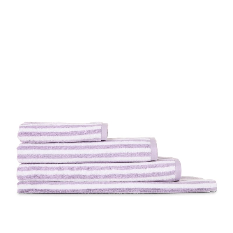 Ruby Lilac & White Stripe Towel Range