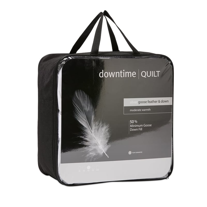 Downtime Silver Feather & Goose Down Quilt