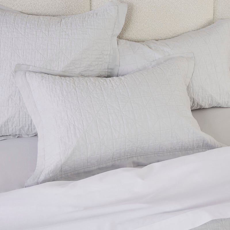 Vintage Washed Glacier Quilted Pillowcases