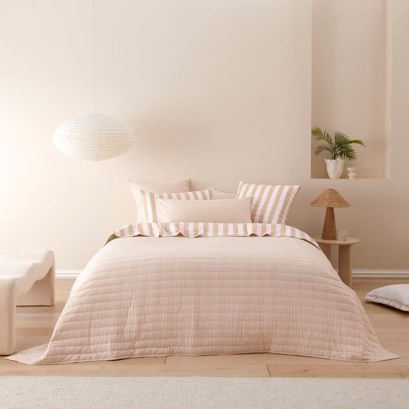 Biscuit Stripe Quilted Coverlet Separates