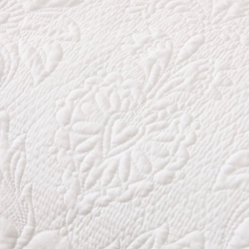 Belle White Quilted Coverlet Separates
