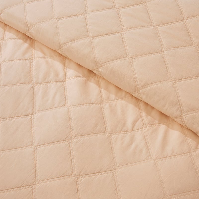 Stonewashed Cotton Butter Quilted Coverlet Separates