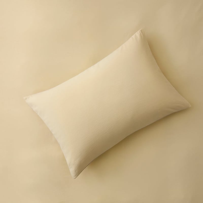 Olsen Natural & Lemon Linen Cotton Quilt Cover Set