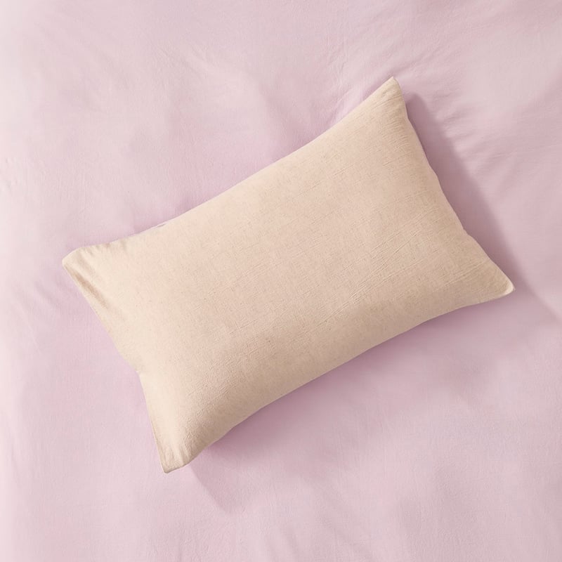 Olsen Natural & Lilac Linen Cotton Quilt Cover Set