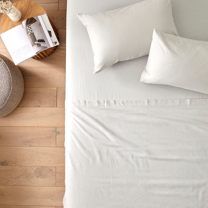 Flannelette Plain Silver Sheet Set