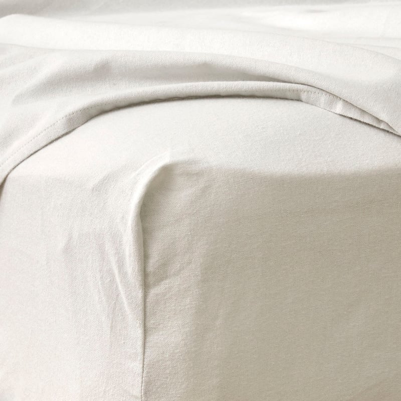 Flannelette Plain Silver Sheet Set