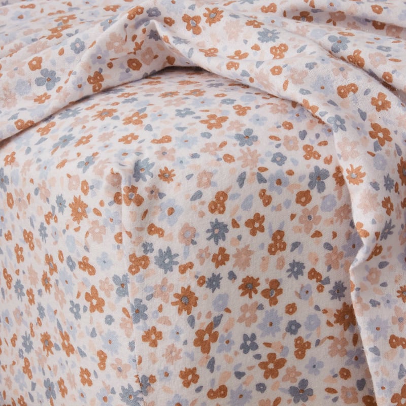 Flannelette Pretty Floral Printed Sheet Set