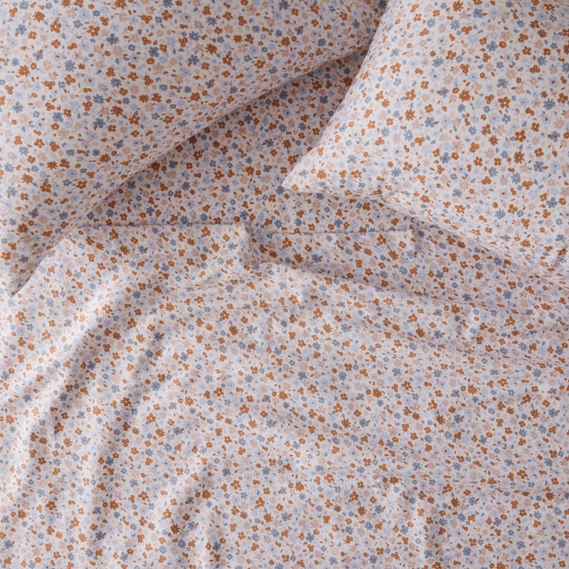 Flannelette Pretty Floral Printed Sheet Set