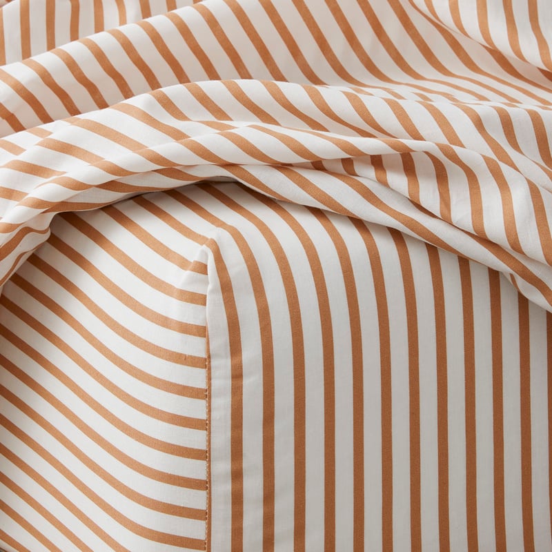 Clay Stripe Printed Percale Sheet Set