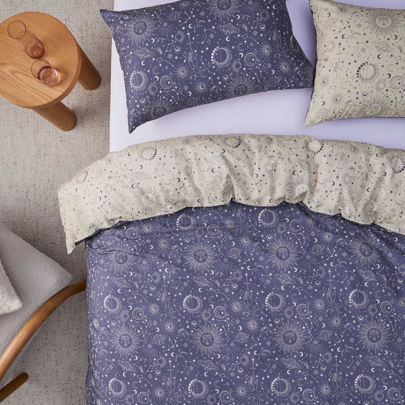 Jupiter Midnight Blue Quilt Cover Set