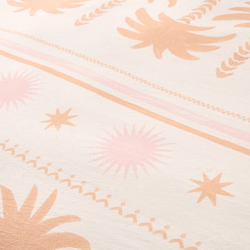 Party Palm White Quilt Cover Set