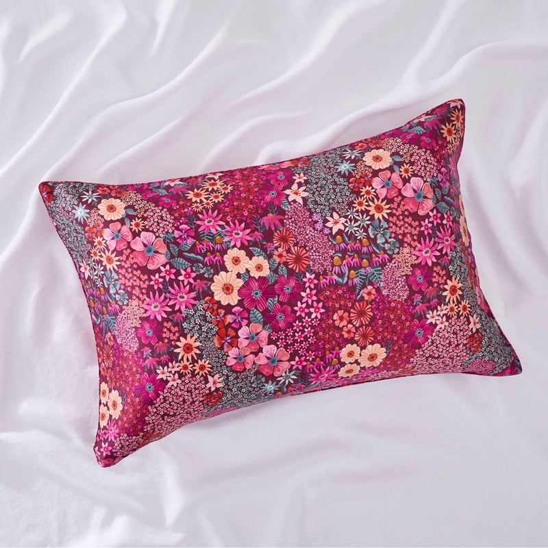 Berry Field Pure Silk Printed Pillowcase