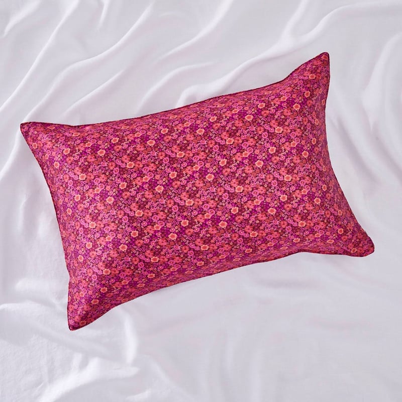 Berry Field Pure Silk Printed Pillowcase
