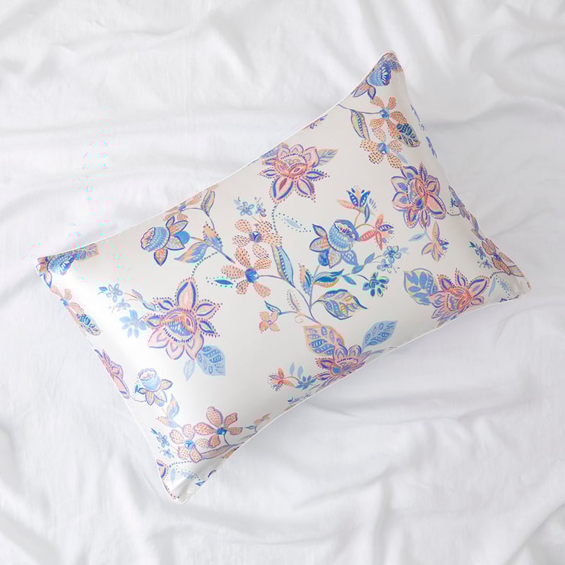 Isla Floral Pure Silk Printed Pillowcase