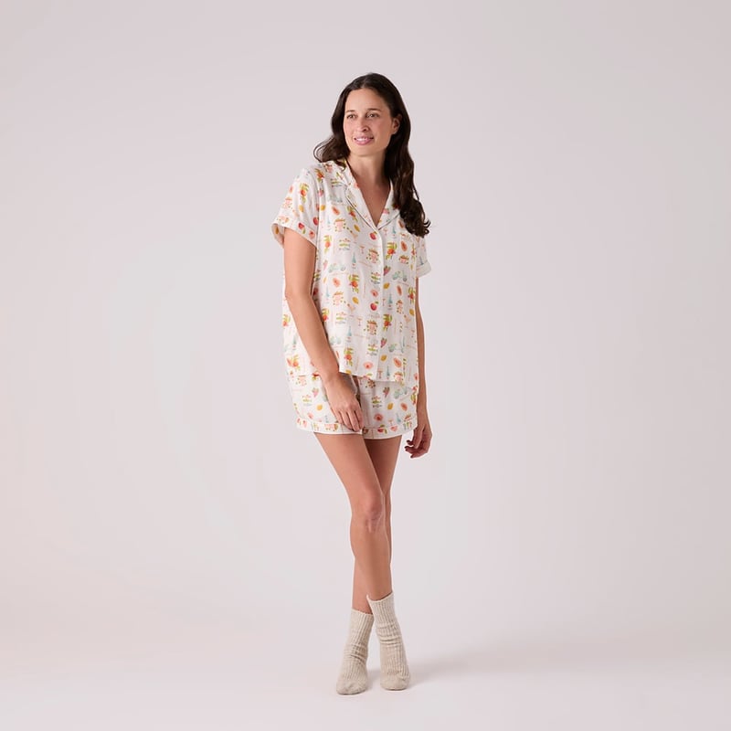 Positano Cream Short Pyjama Set